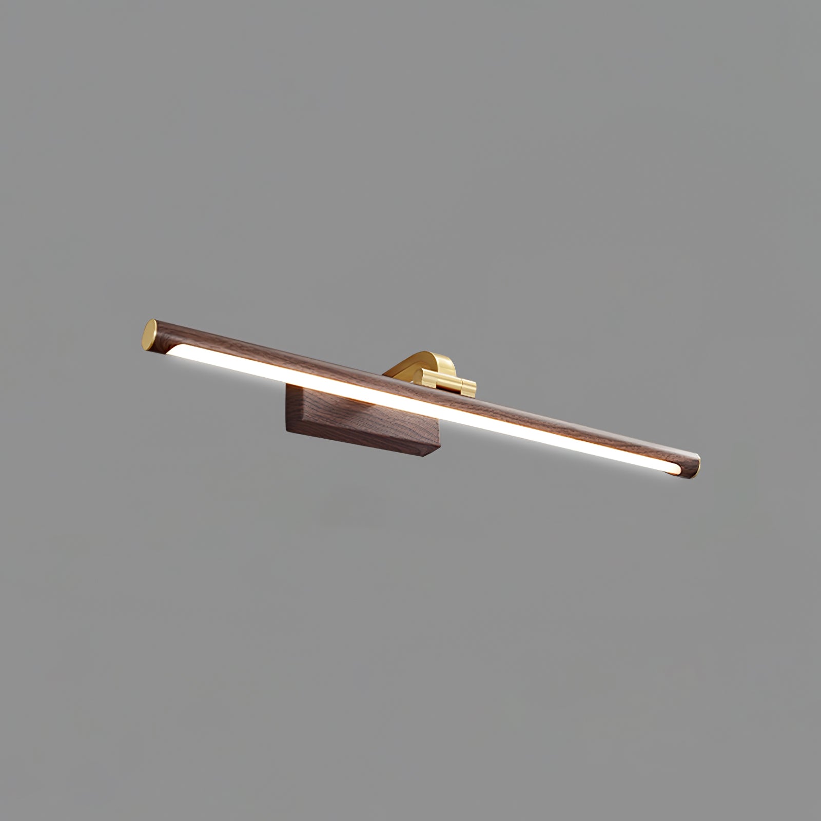 Linear LED Wall Light in Walnut Color