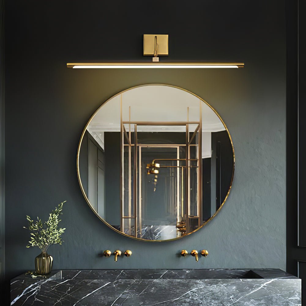 Linear LED Wall Light in Walnut Color