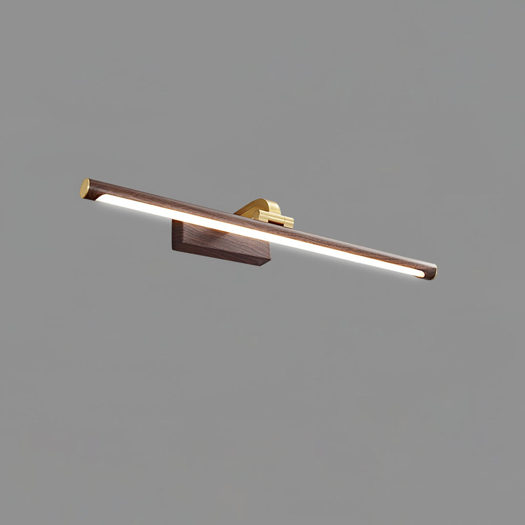 Linear LED Wall Light in Walnut Color