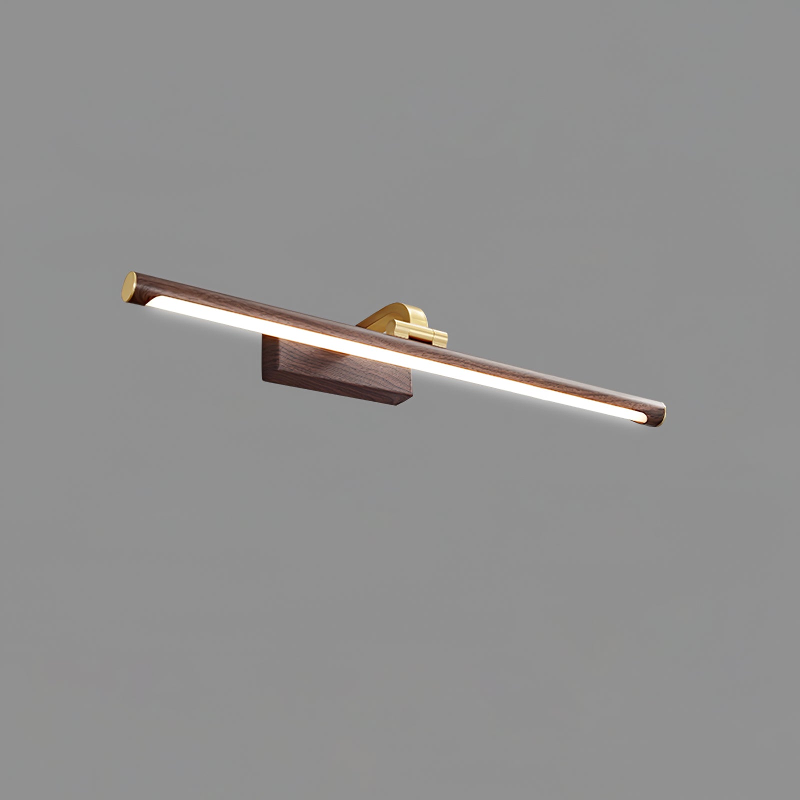 Linear LED Wall Light in Walnut Color