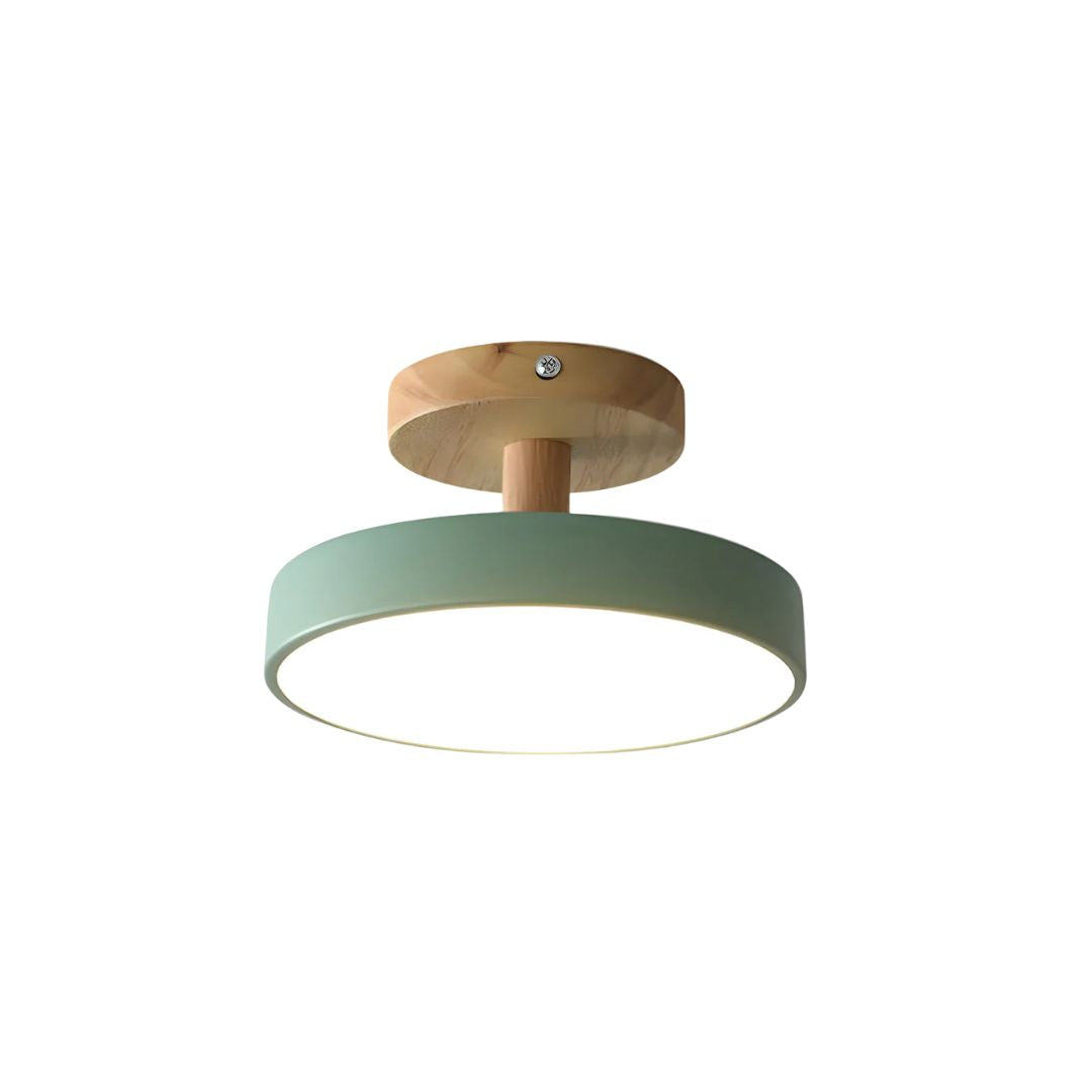 LED stropní svítidlo - minimalistický design s dřevěným akcentem