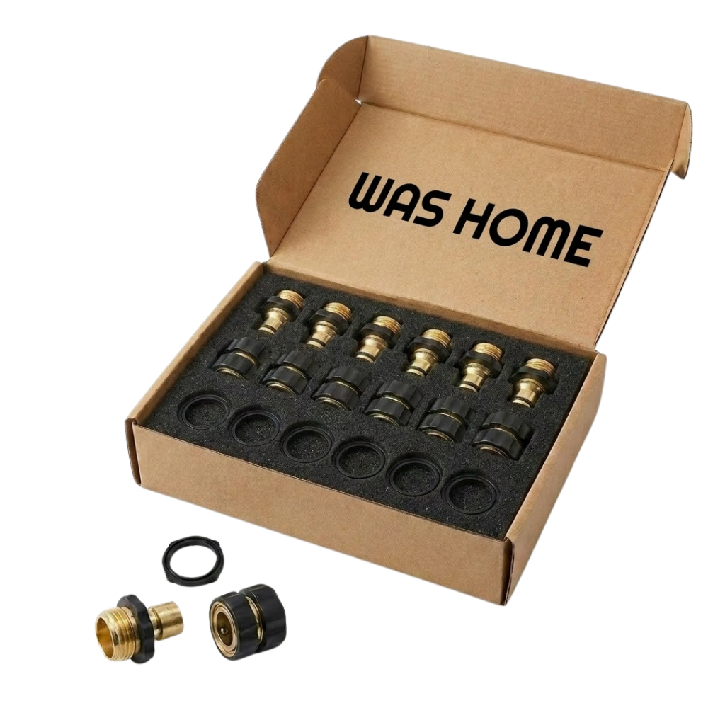 Conjunto de conectores rápidos para mangueira de jardim – Alumínio, encaixe rápido, vedação estanque, 3/4" GHT