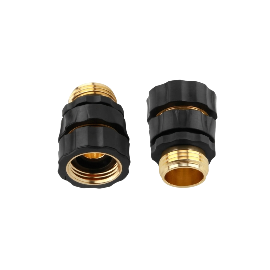 Conjunto de conectores rápidos para mangueira de jardim – Alumínio, encaixe rápido, vedação estanque, 3/4" GHT