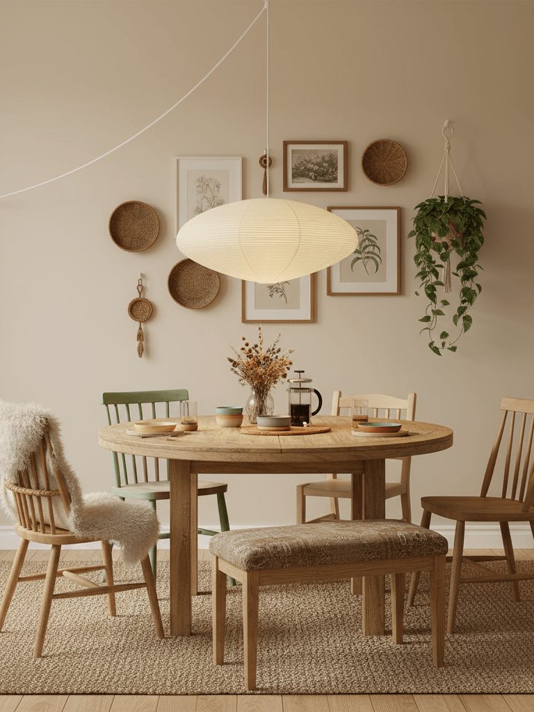 Handcrafted 15A Swag Light — Translucent Washi Paper Shade