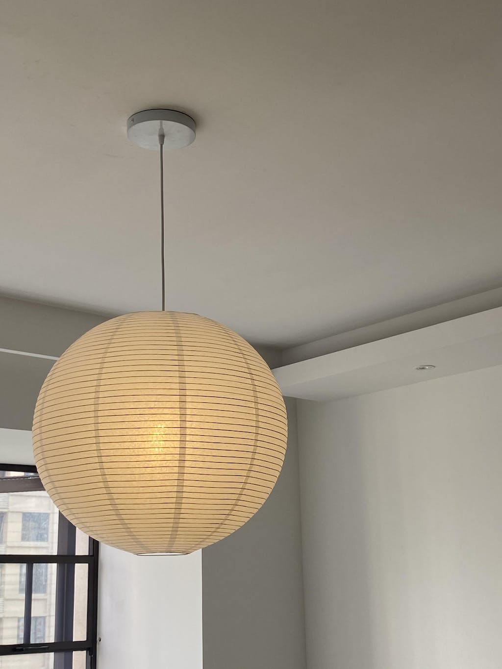 Papierowa lampa wisząca Lustra — średnica 40cm, ręcznie wykonany papier washi