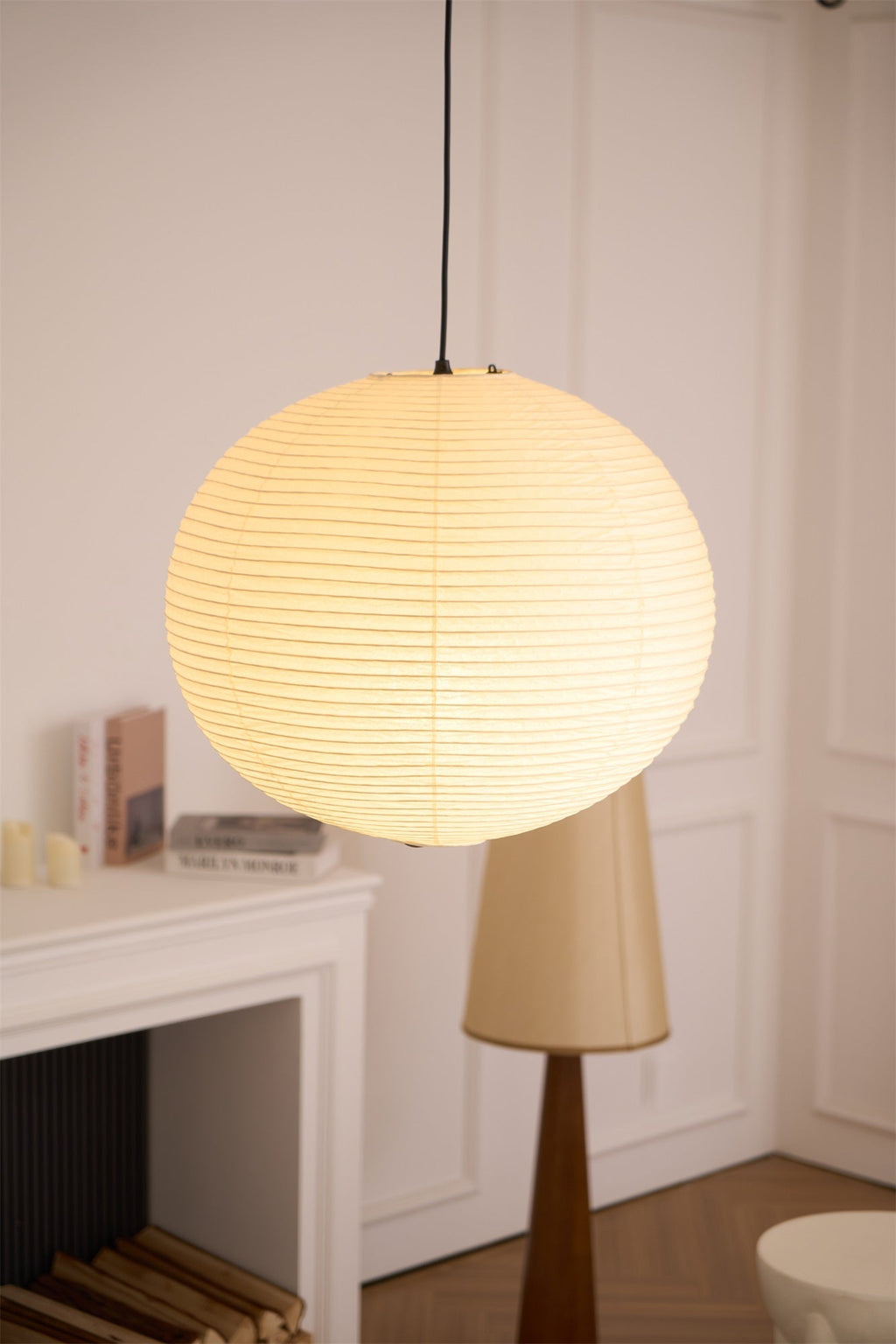 Japanese Handcrafted Washi Paper A Pendant Lamp