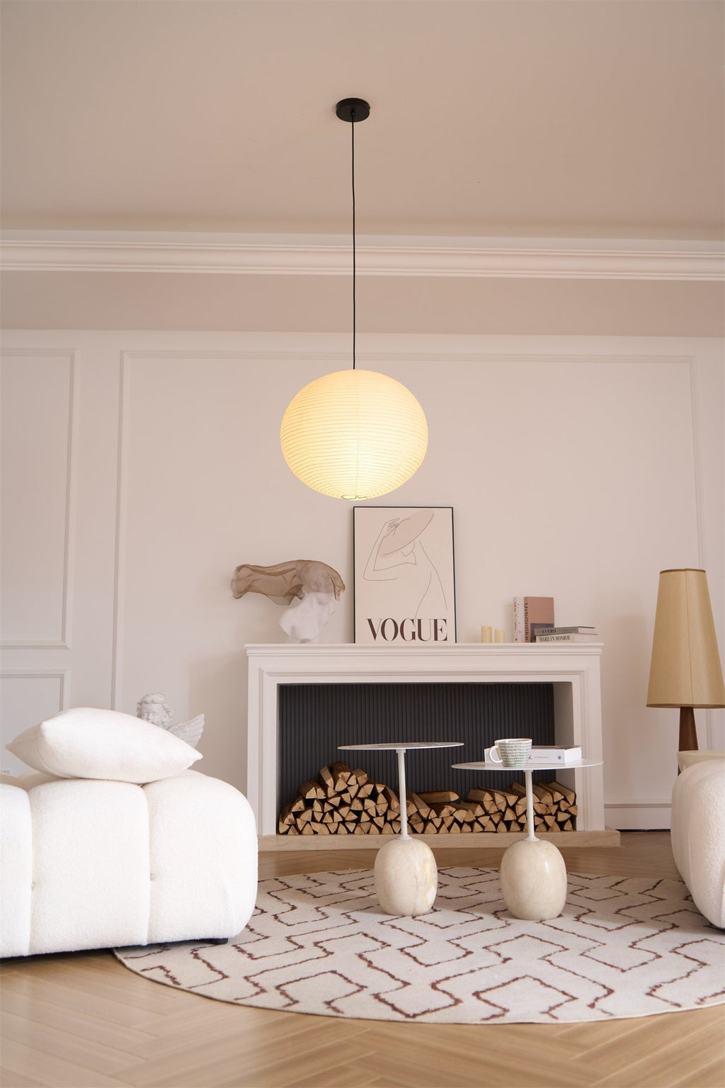 Japanese Handcrafted Washi Paper A Pendant Lamp
