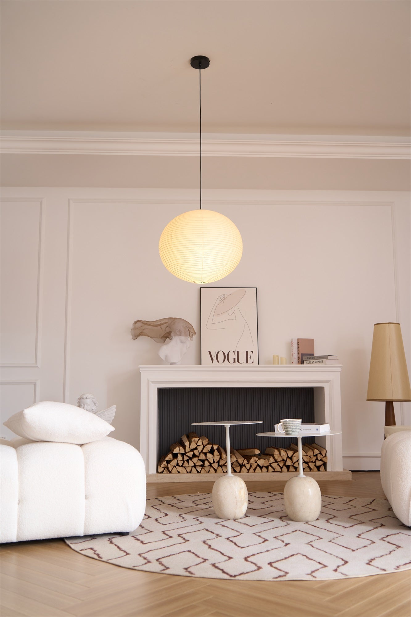 Japanese Handcrafted Washi Paper A Pendant Lamp