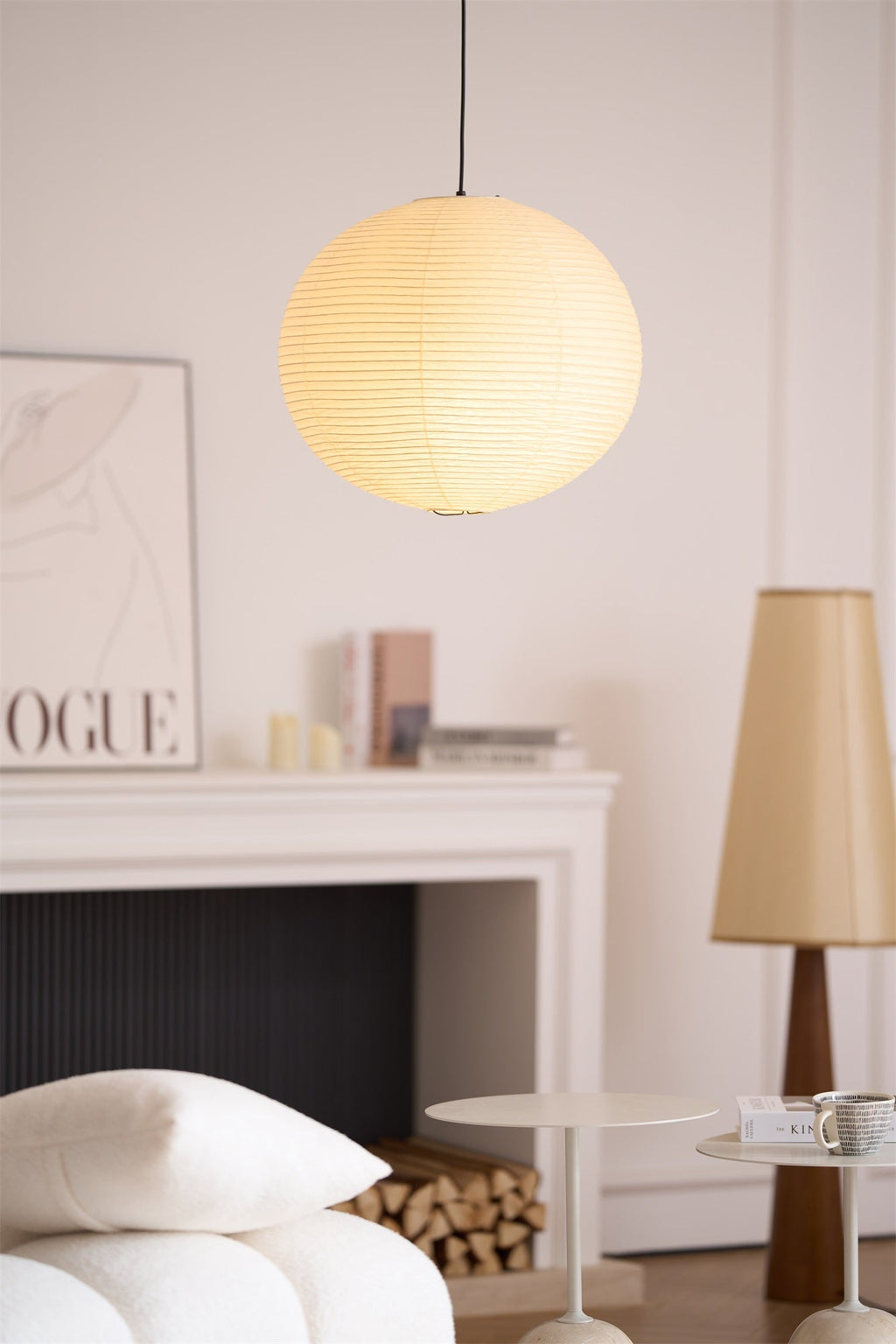 Japanese Handcrafted Washi Paper A Pendant Lamp