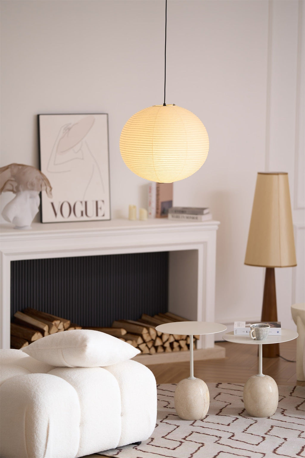 Japanese Handcrafted Washi Paper A Pendant Lamp