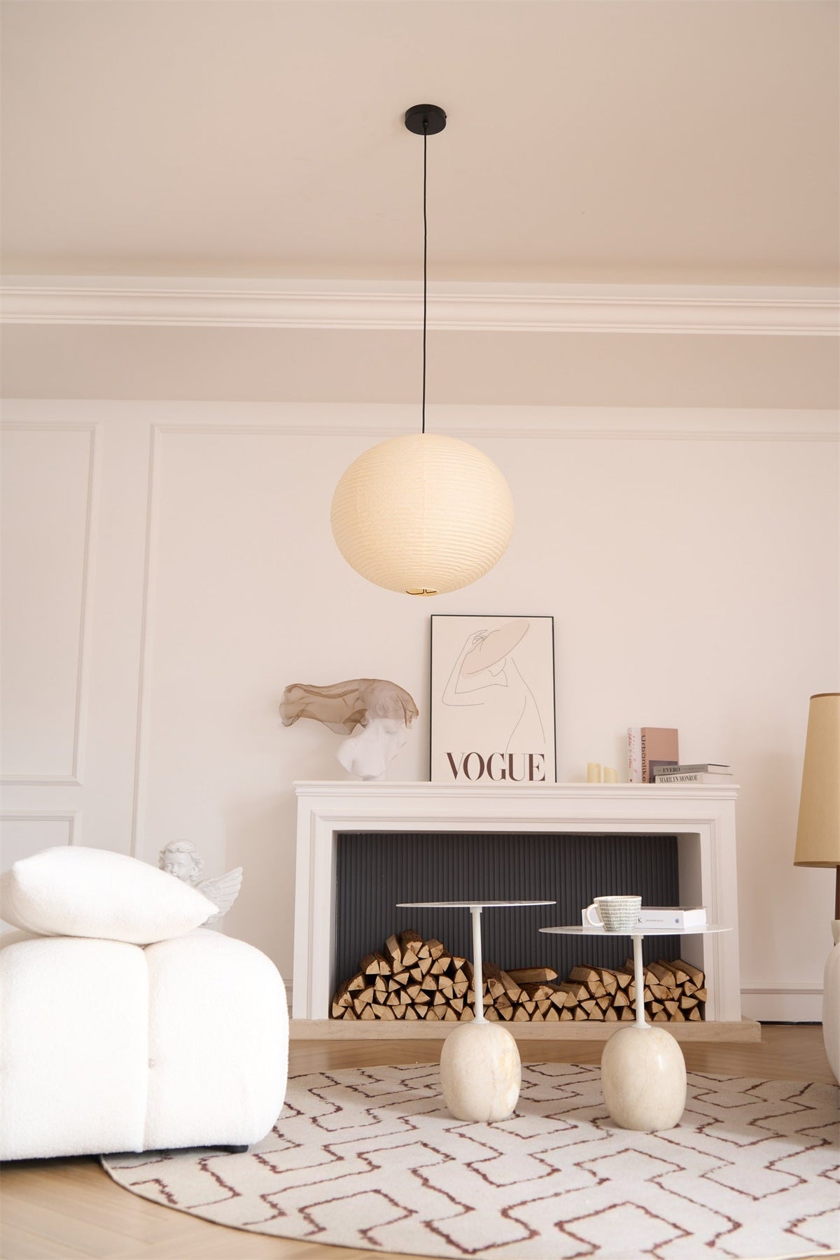 Japanese Handcrafted Washi Paper A Pendant Lamp