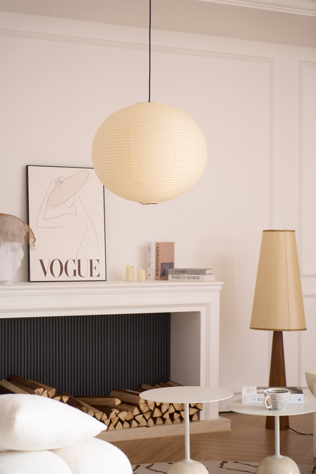 Japanese Handcrafted Washi Paper A Pendant Lamp