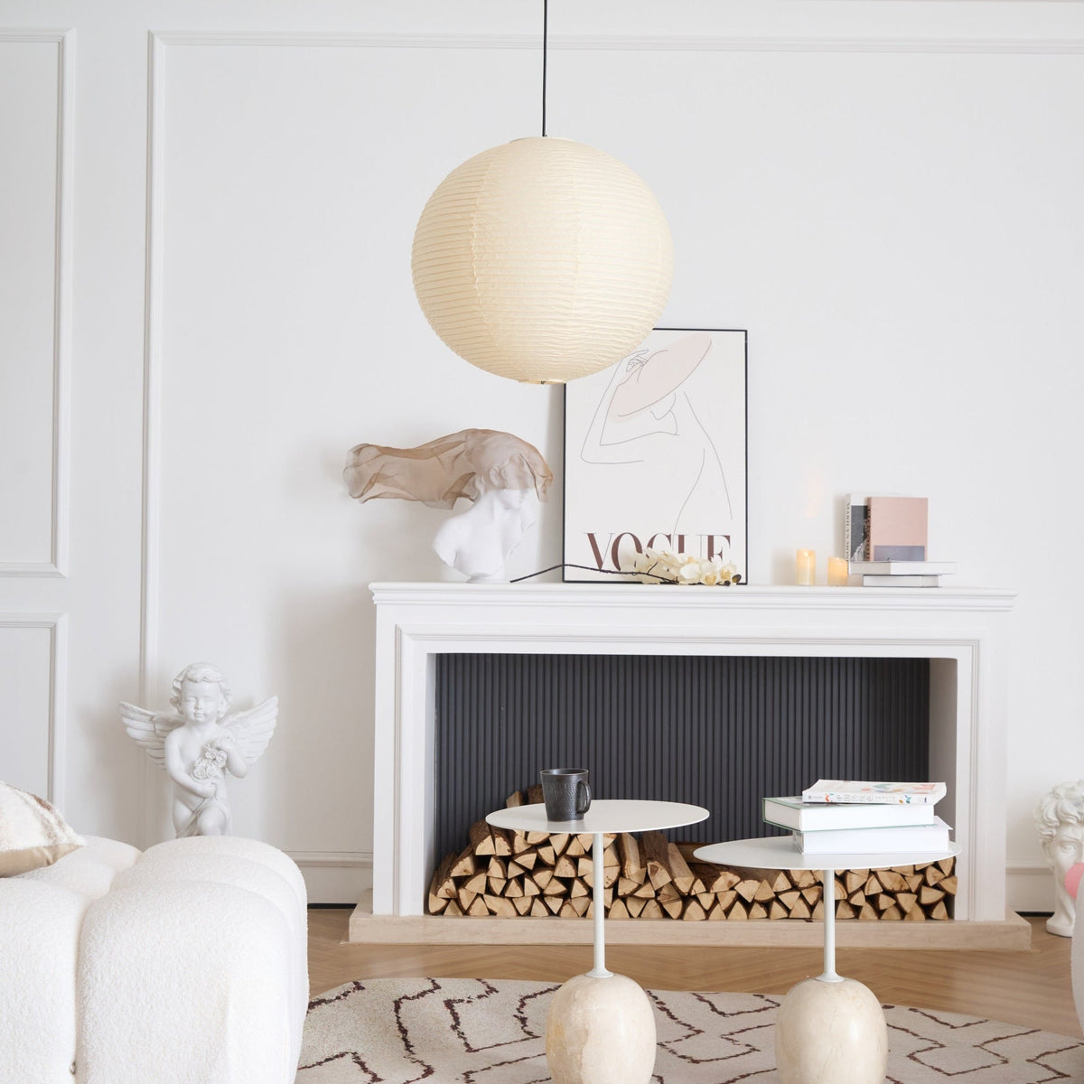 Japanese Handcrafted Washi Paper A Pendant Lamp