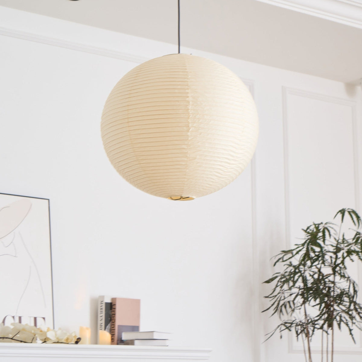 Japanese Handcrafted Washi Paper A Pendant Lamp