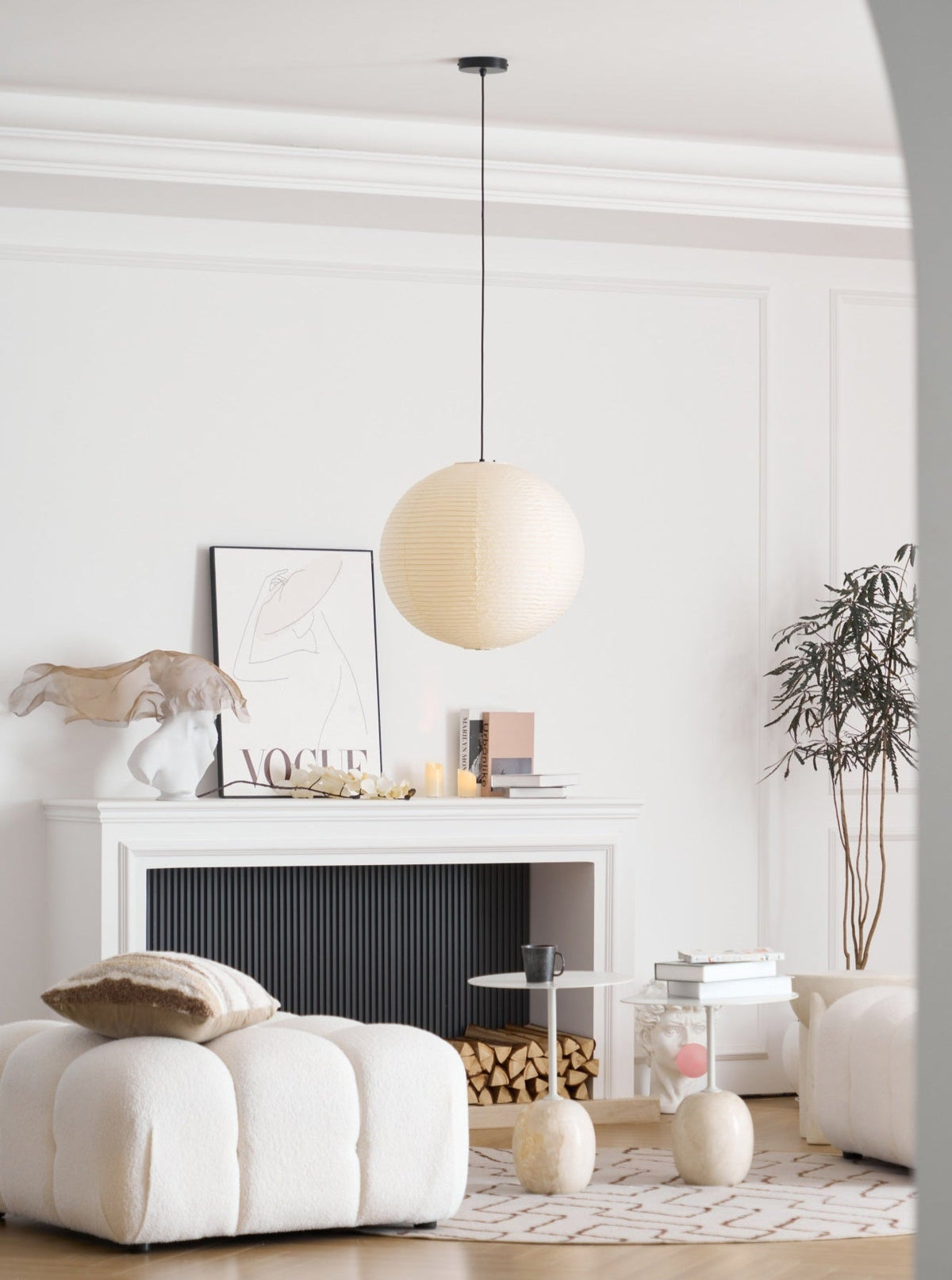 Japanese Handcrafted Washi Paper A Pendant Lamp