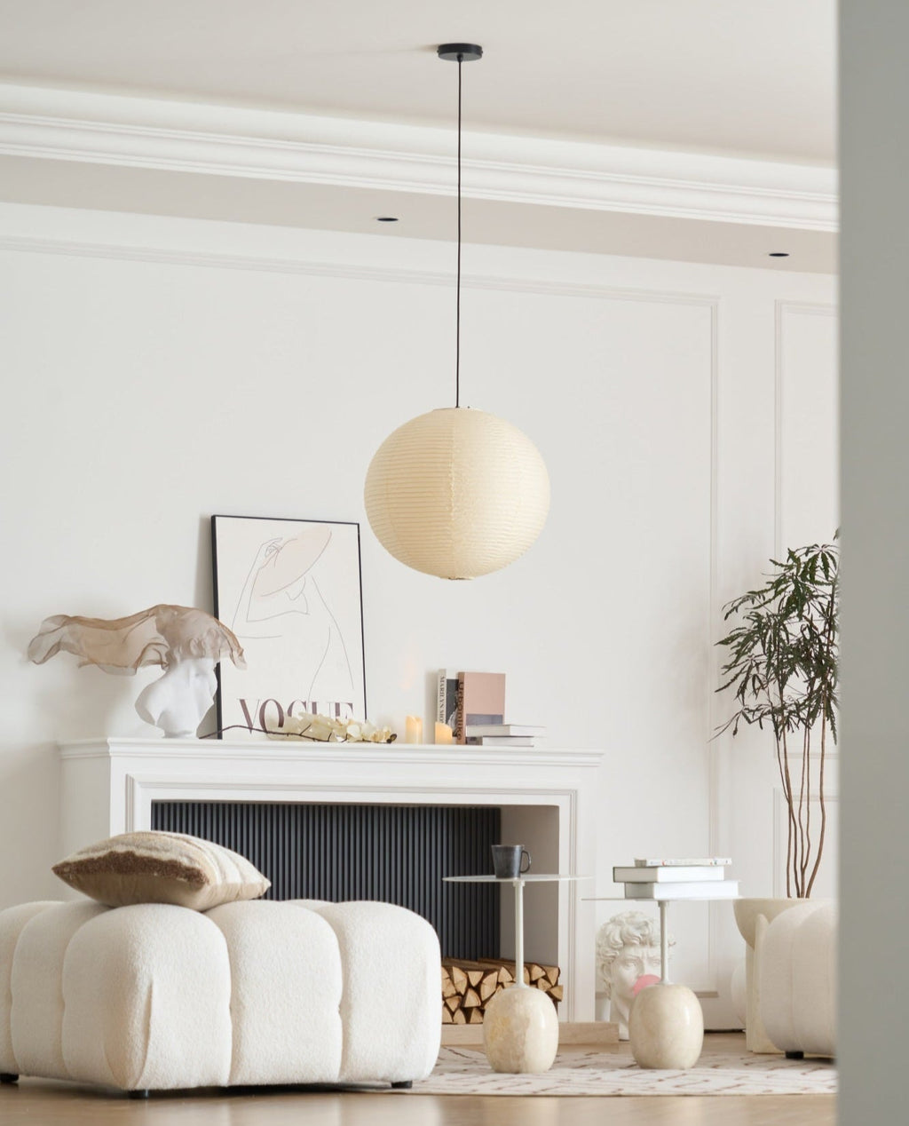 Japanese Handcrafted Washi Paper A Pendant Lamp