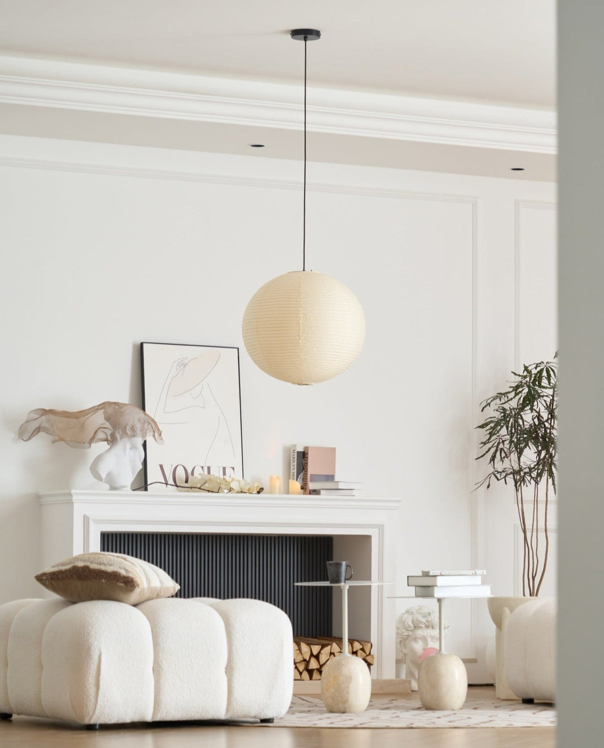 Japanese Handcrafted Washi Paper A Pendant Lamp