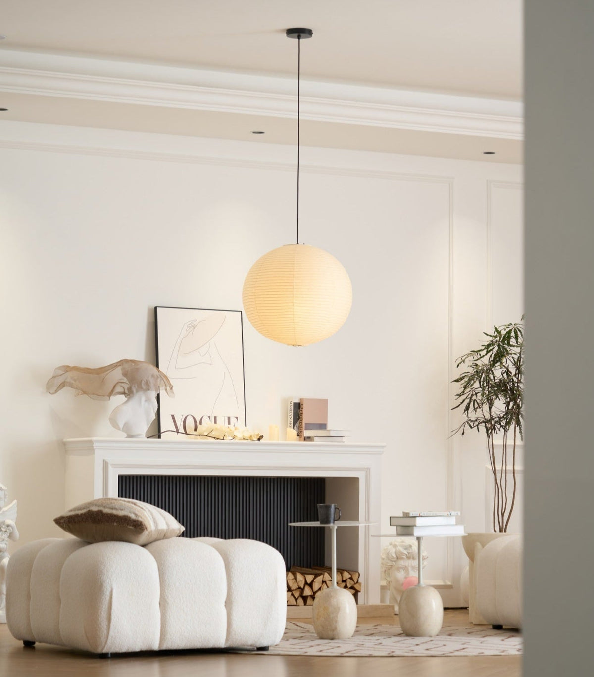 Japanese Handcrafted Washi Paper A Pendant Lamp