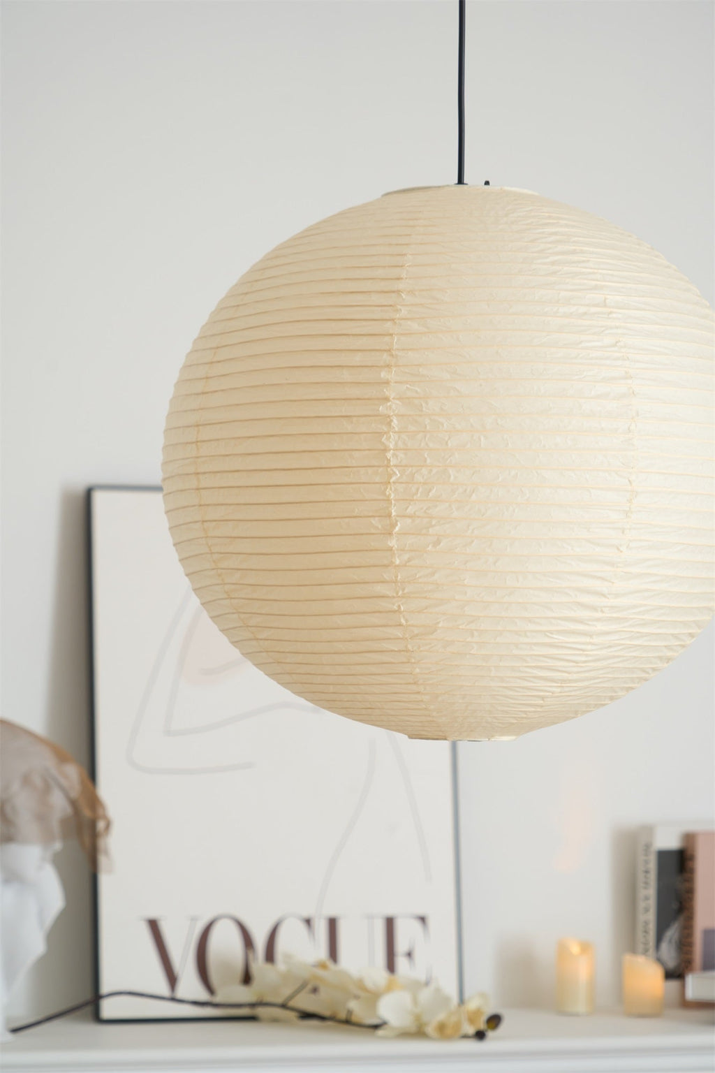 Japanese Handcrafted Washi Paper A Pendant Lamp
