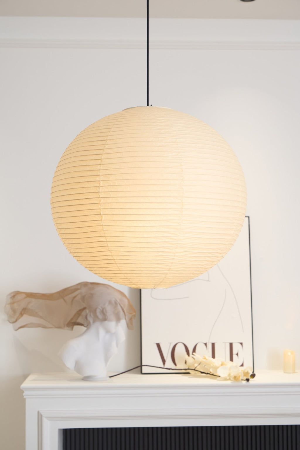 Japanese Handcrafted Washi Paper A Pendant Lamp