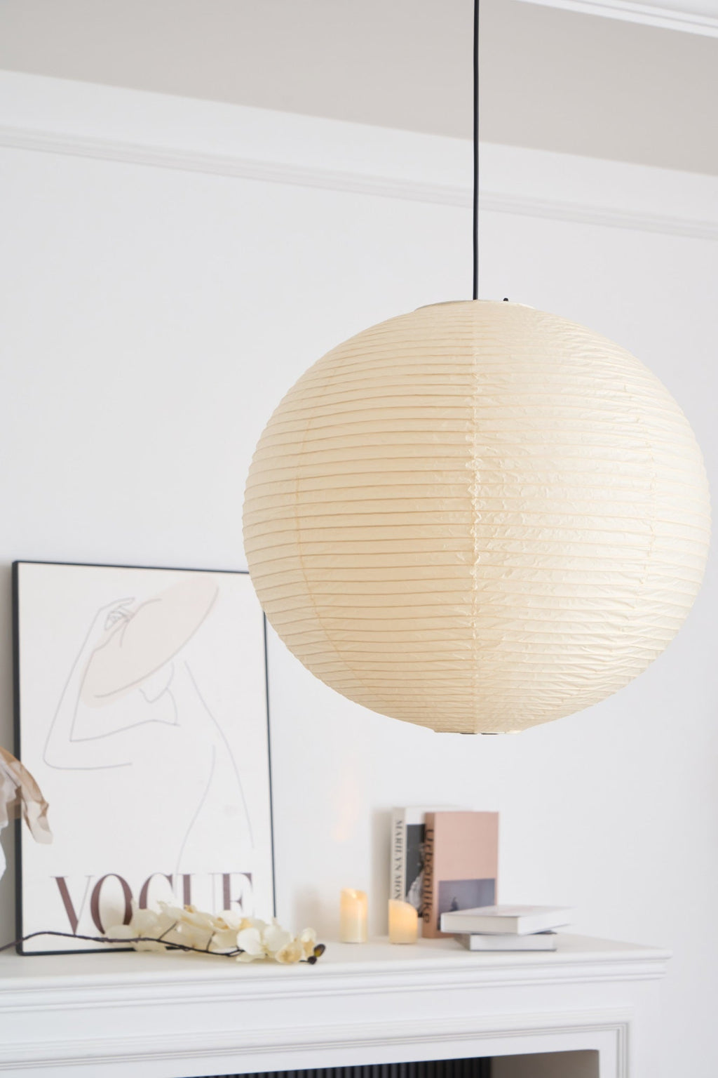 Japanese Handcrafted Washi Paper A Pendant Lamp