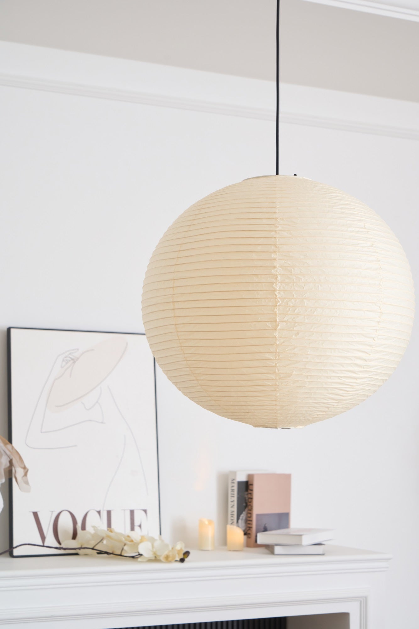 Japanese Handcrafted Washi Paper A Pendant Lamp