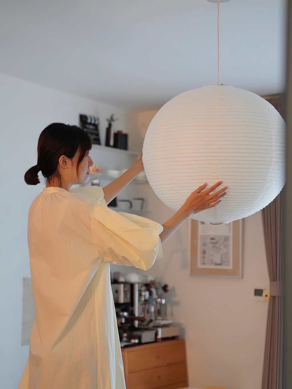 Japanese Handcrafted Washi Paper A Pendant Lamp