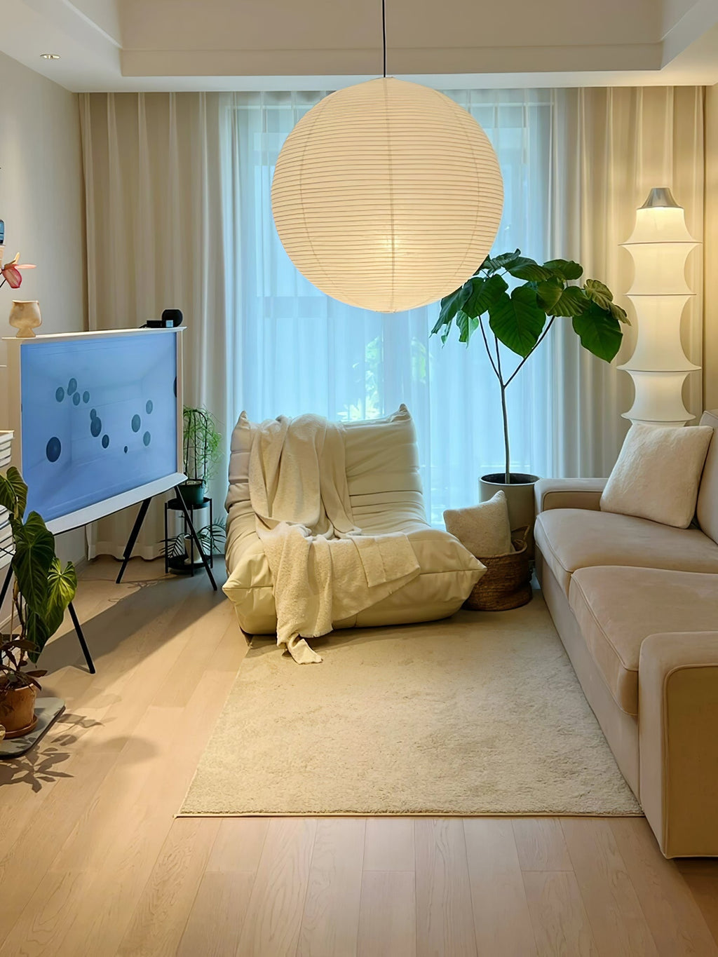 Japanese Handcrafted Washi Paper A Pendant Lamp