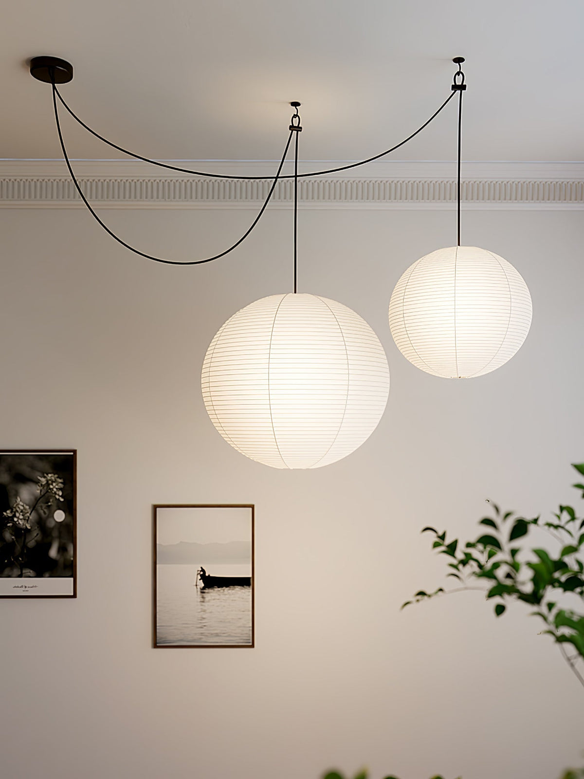 Japanese Handcrafted Washi Paper A Pendant Lamp