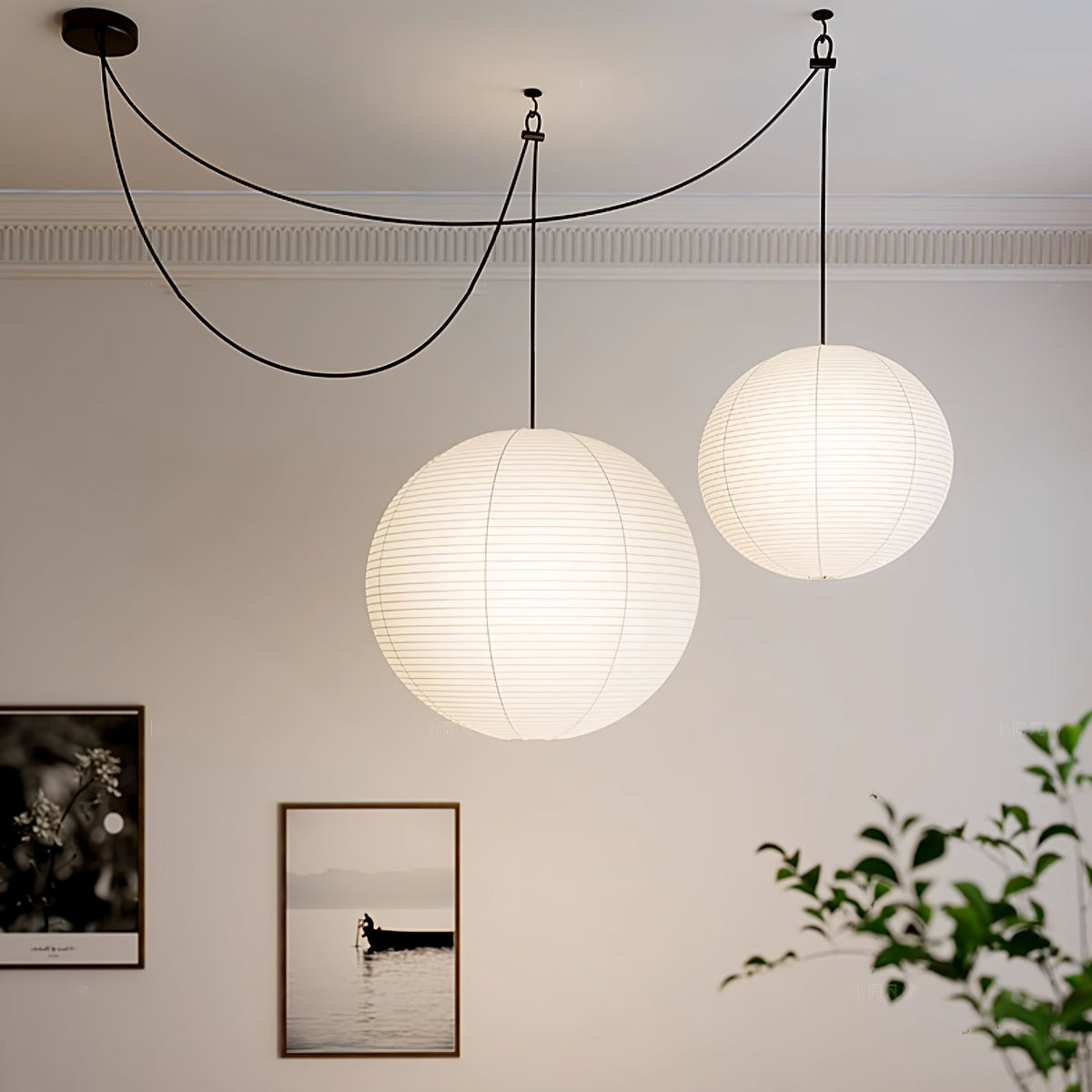Japanese Handcrafted Washi Paper A Pendant Lamp