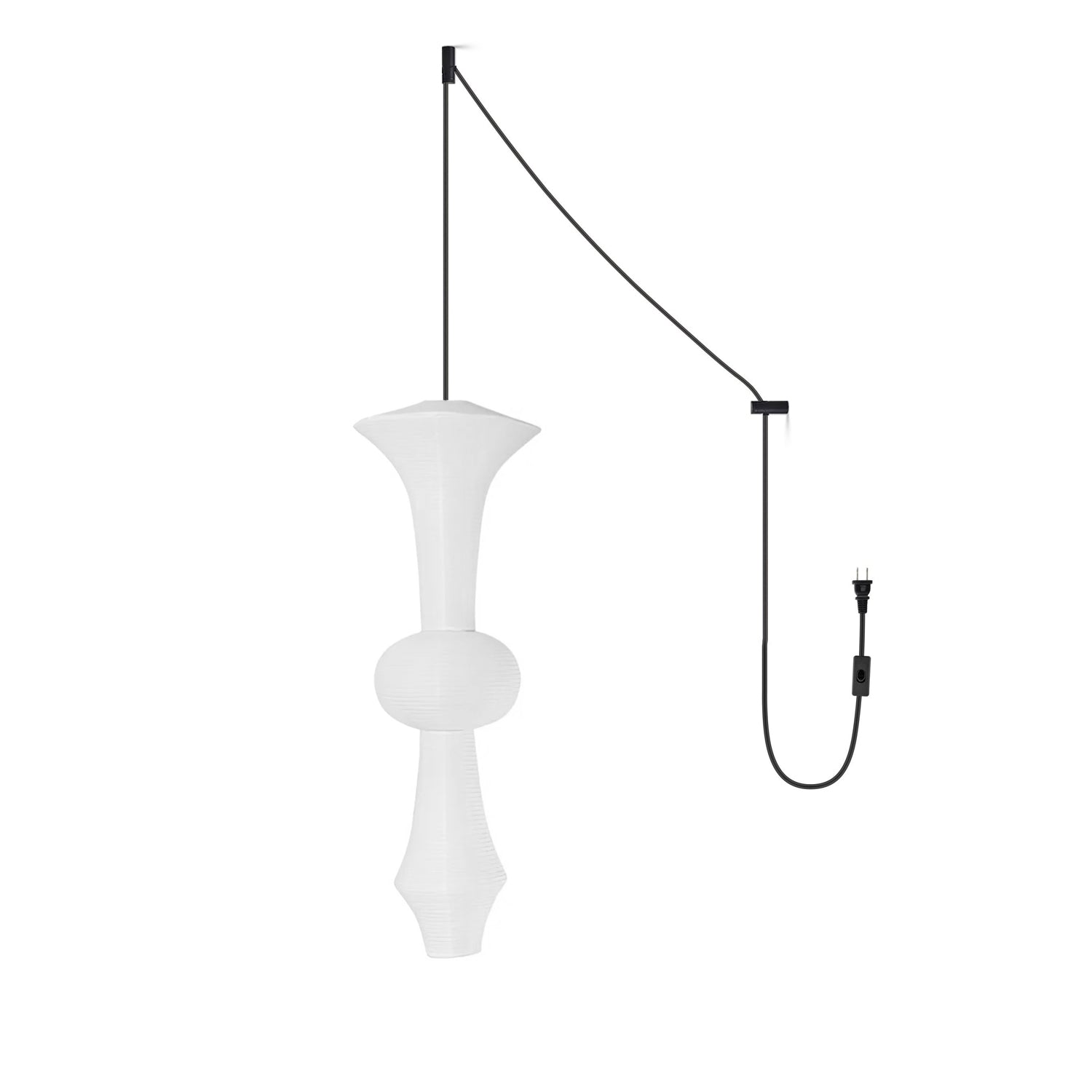 Washi Paper E Pendant Swag Light - Vakkerlight
