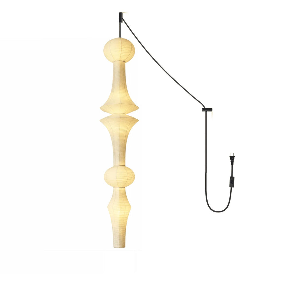 Washi Paper E Pendant Swag Light - Vakkerlight
