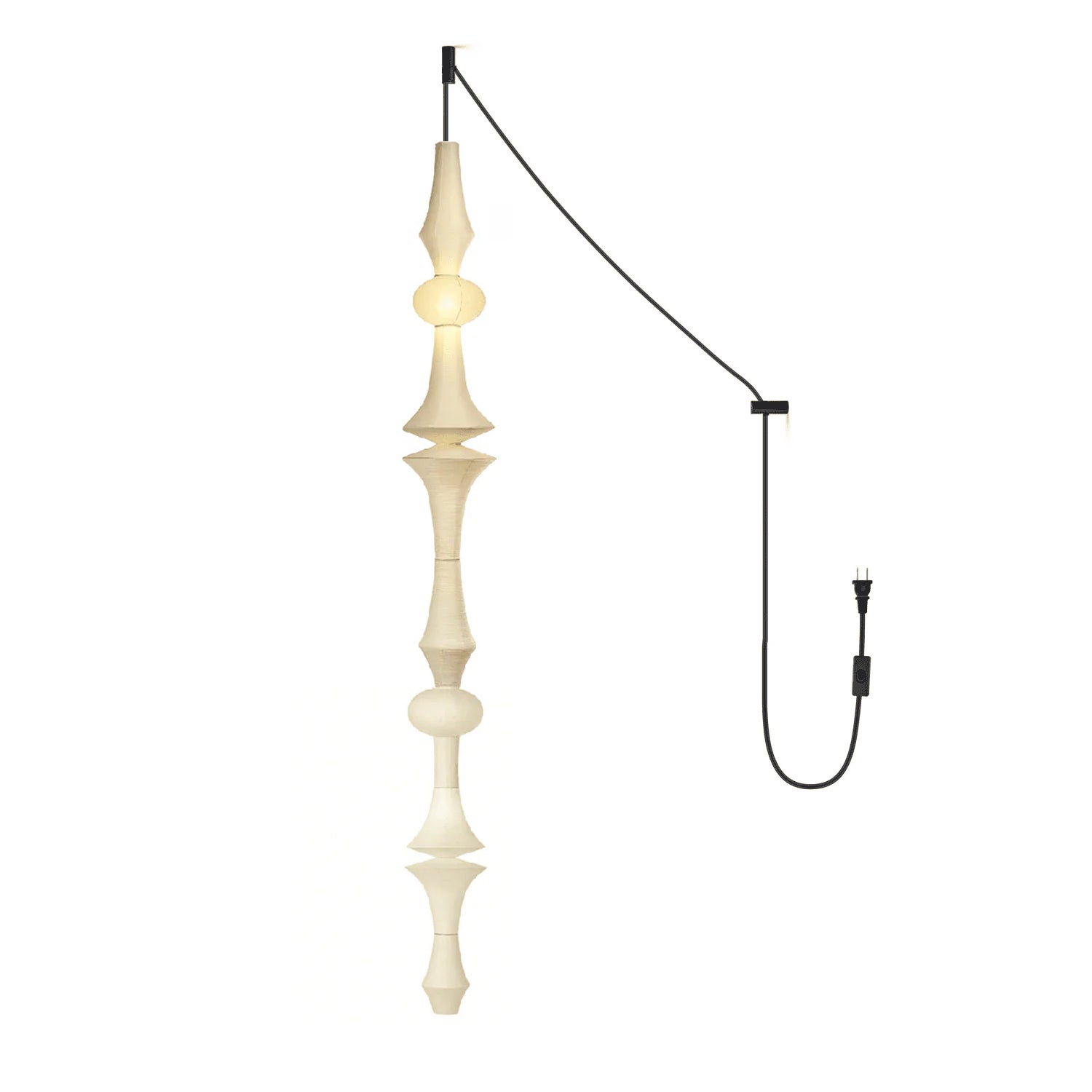 Washi Paper E Pendant Swag Light - Vakkerlight