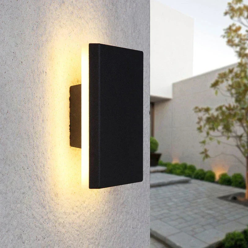 Lumière LED moderne pour extérieur en forme de disque