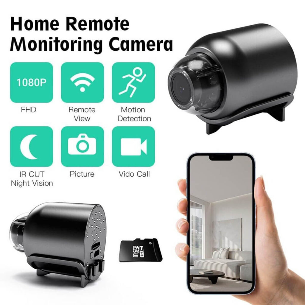 HydroGuard Wasserdichte Mini-Kamera Nachtsicht und Weitwinkelobjektiv IP WLAN 1080P 160