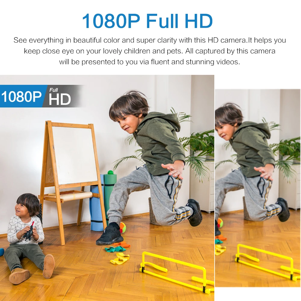 HydroGuard Wasserdichte Mini-Kamera Nachtsicht und Weitwinkelobjektiv IP WLAN 1080P 160