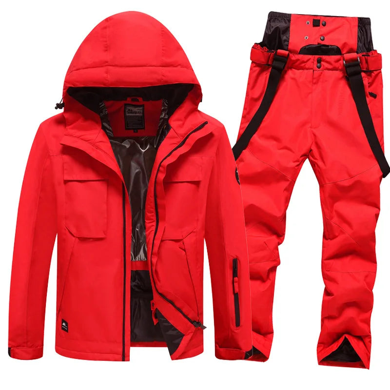 Traje impermeable de esquí para hombres y mujeres, traje cálido para snowboard para exteriores