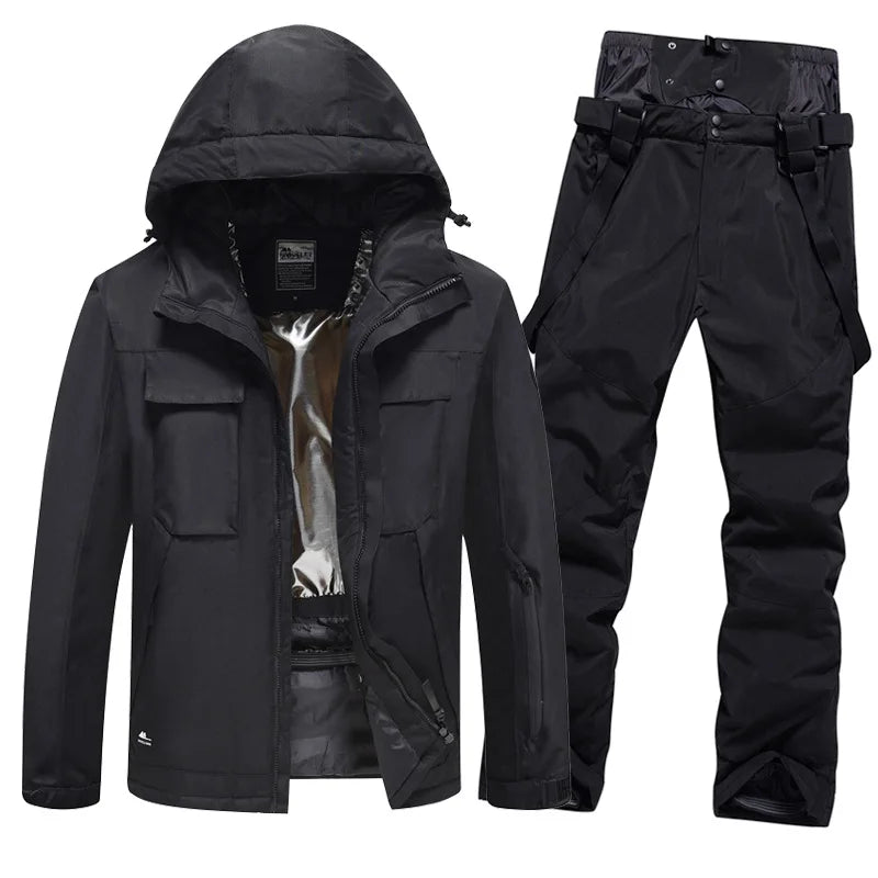 Traje impermeable de esquí para hombres y mujeres, traje cálido para snowboard para exteriores