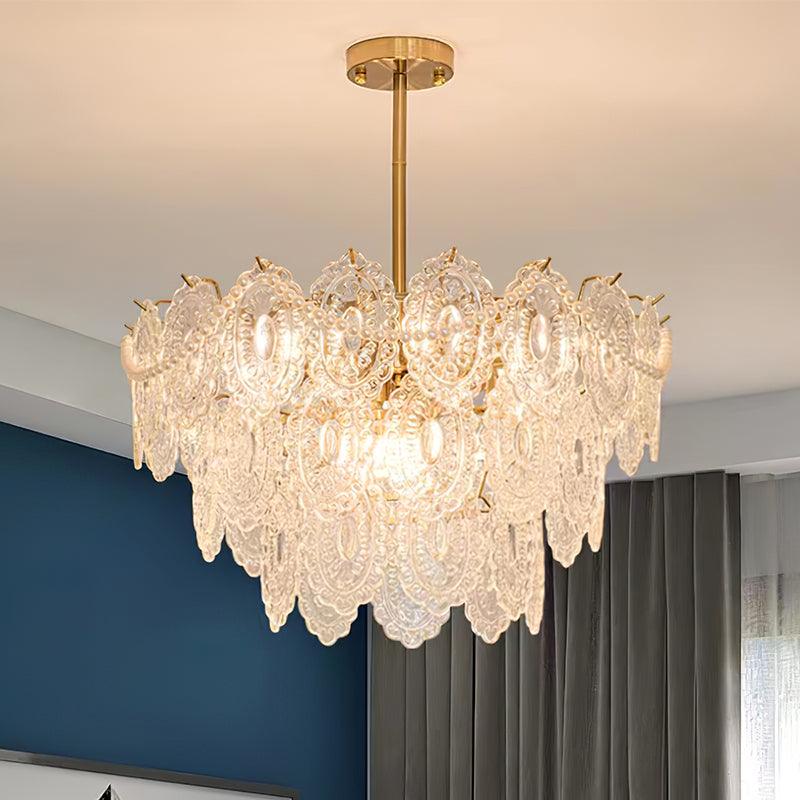 Κρεμαστό φωτιστικό Lustra Wave Pearl Gold — Μοντέρνος σχεδιασμός