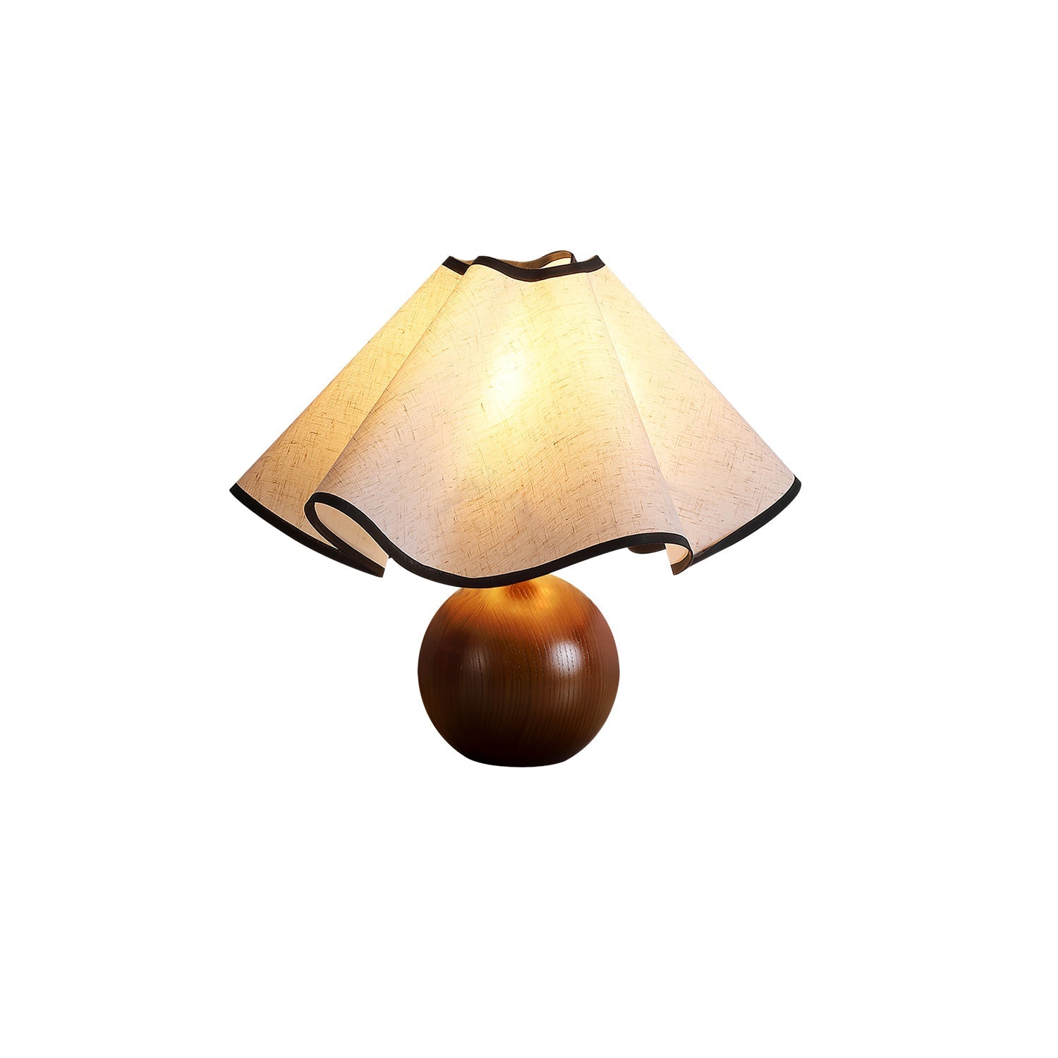 Lampada da tavolo Wavecrest con curva drappeggiata
