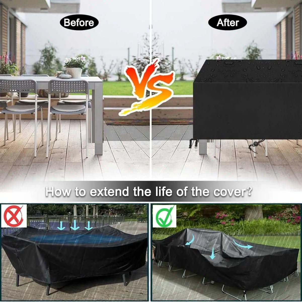 NovaShield Premium Patio Furniture Covers For All Weather Protection