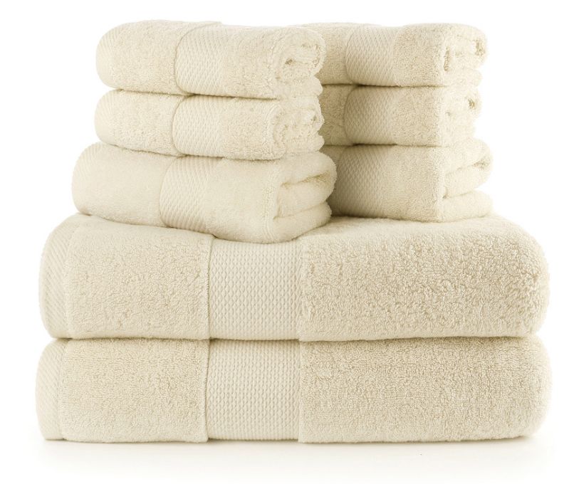 Set di 8 asciugamani in cotone