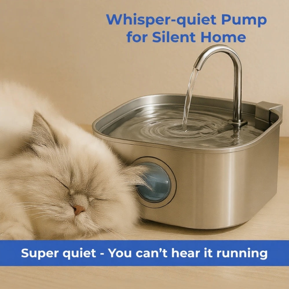 CalmFlow Kattenfontein van Vetrang met Gemakkelijke Reiniging, Compact voor Alle Huisdieren