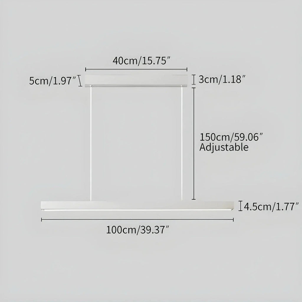 Moderne lineare Pendelleuchte für Kücheninsel - Orntli