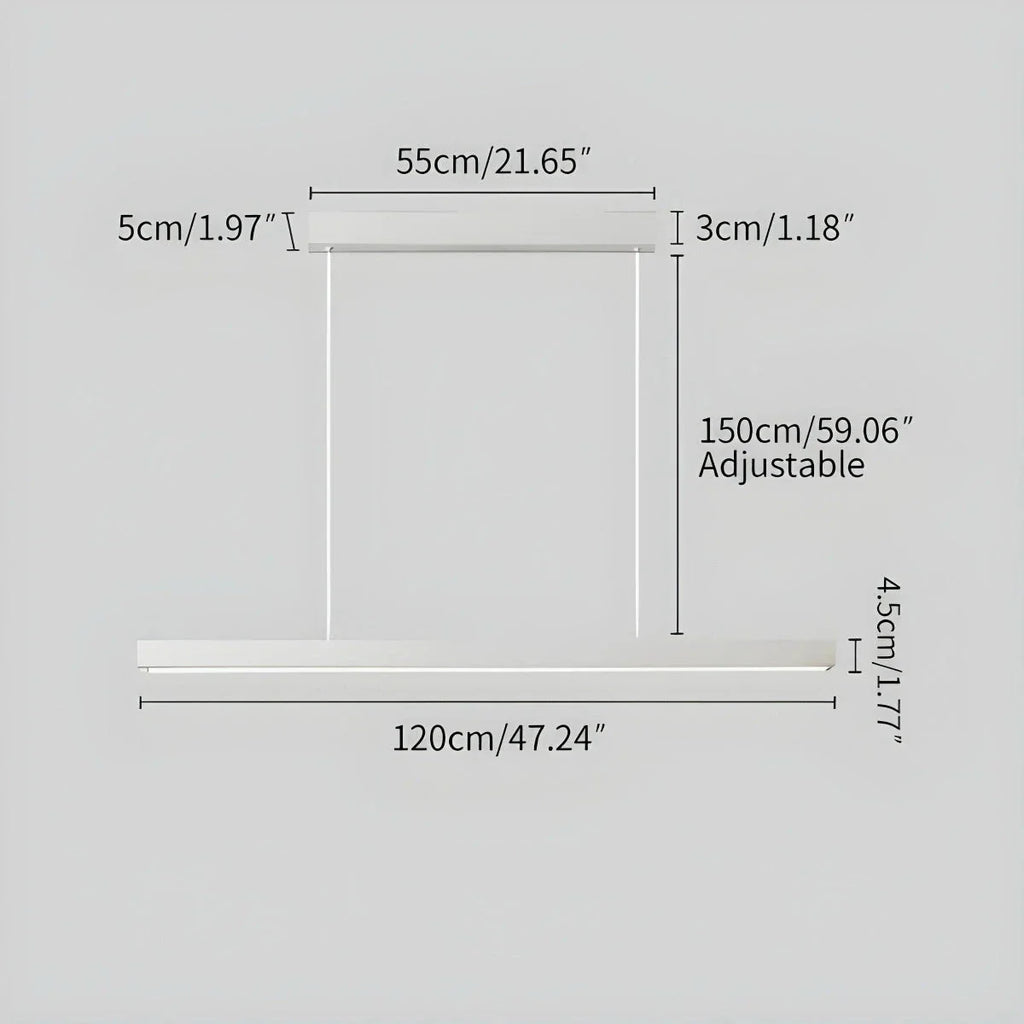 Moderne lineare Pendelleuchte für Kücheninsel - Orntli