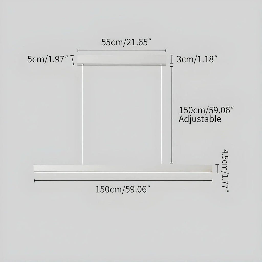 Moderne lineare Pendelleuchte für Kücheninsel - Orntli