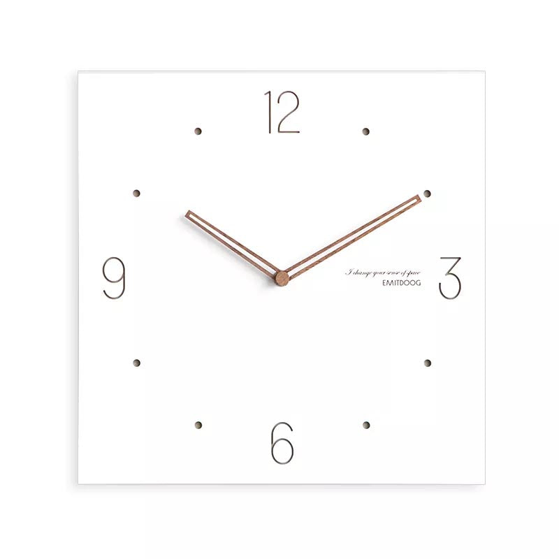 Reloj de Pared Cuadrángulo Blanco Serie
