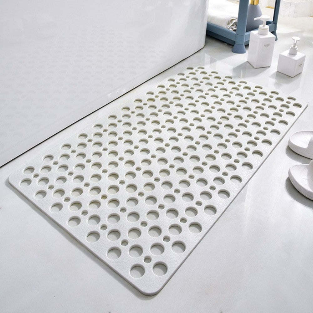 Anti-Slip Shower Mat With Suction Cups And Drainage