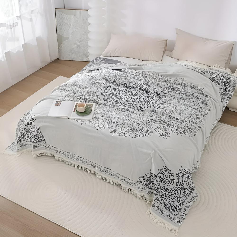 Pătură de bumbac Nordic Charm pentru confort călduros zilnic