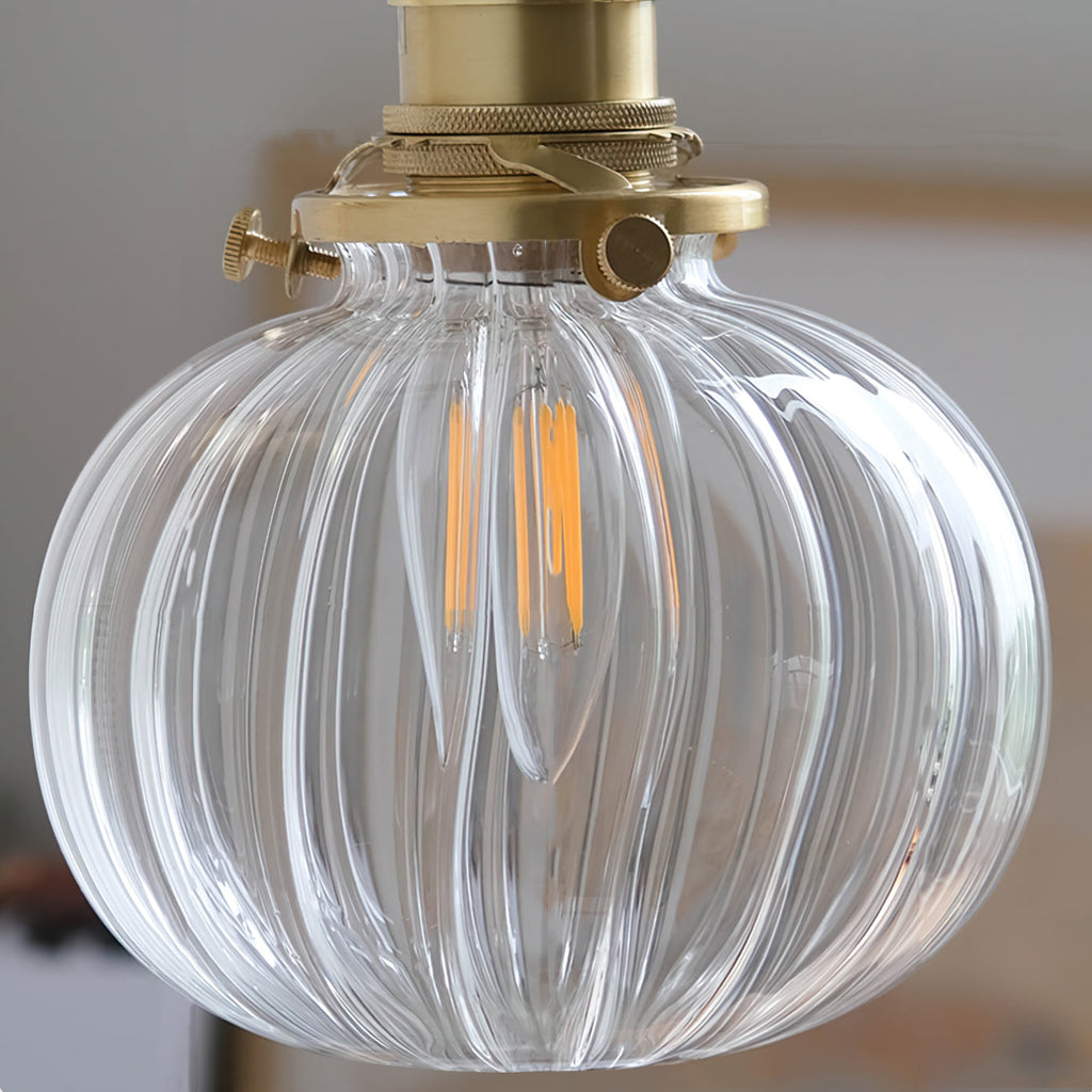 Lampada da parete vintage in vetro June — Catenella in ottone